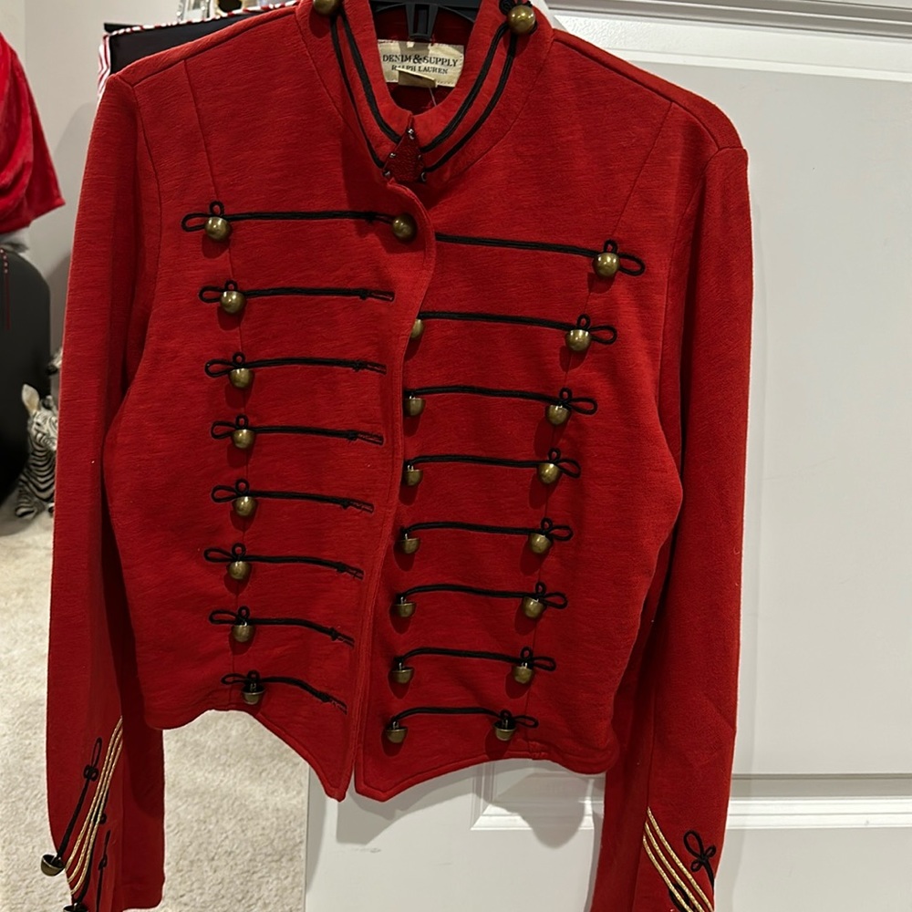 Denim & Supply Red Military Jacket